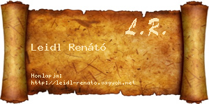 Leidl Renátó névjegykártya