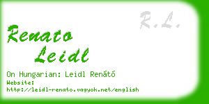 renato leidl business card