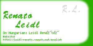 renato leidl business card